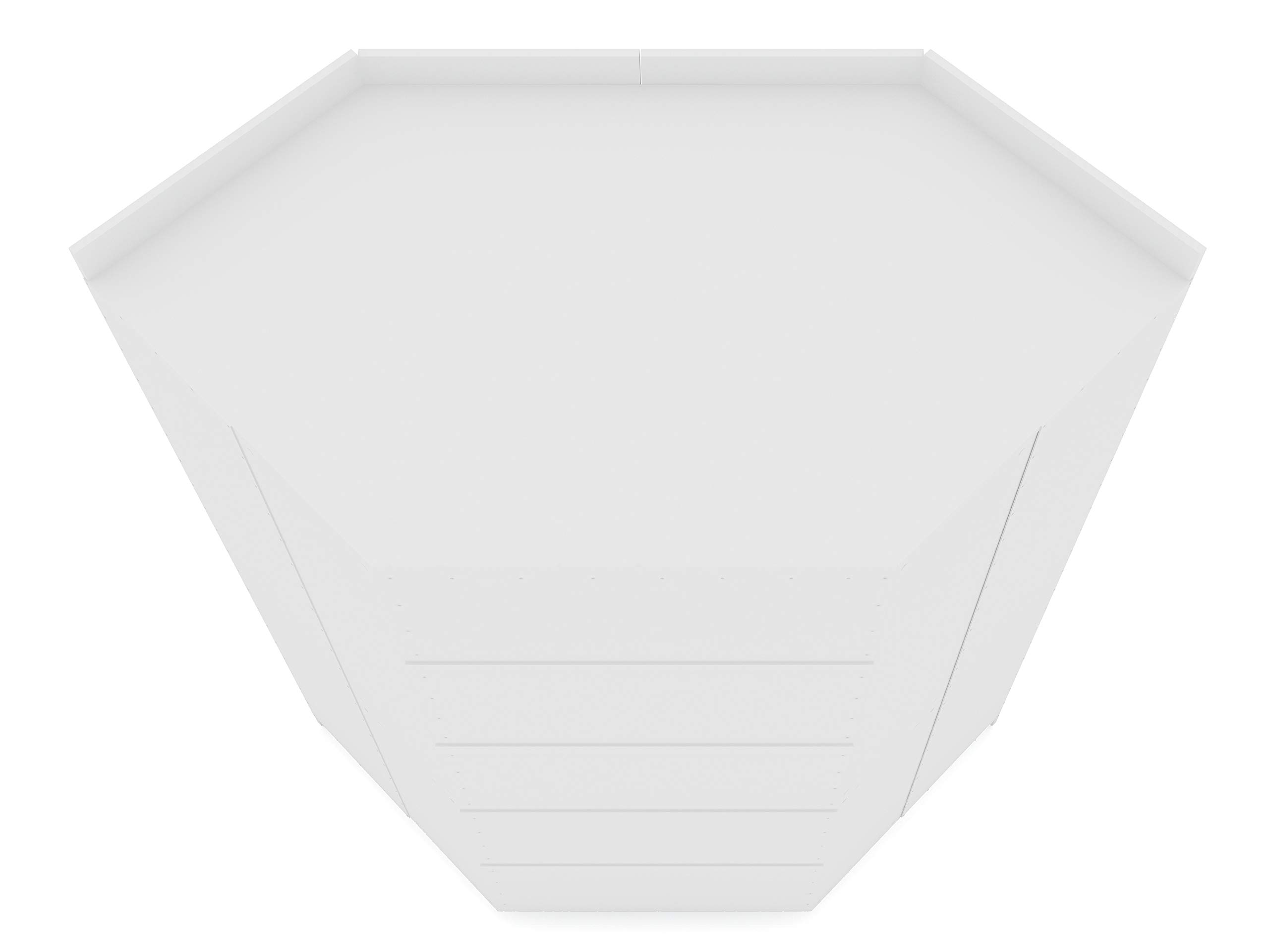 【Furniture】Rockefeller Ultra Modern 2 Door Open Corner Bedroom Closet with Hanging Rods, 65.91