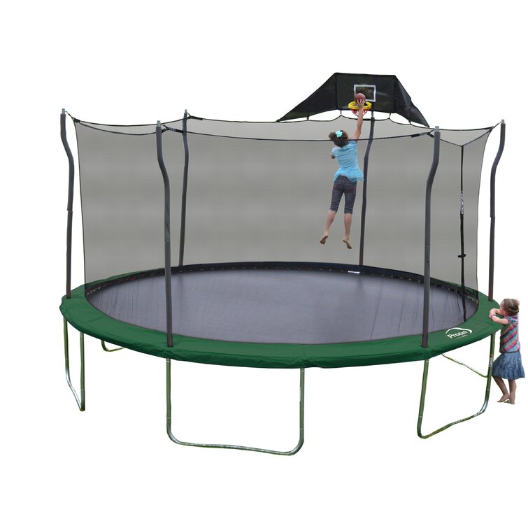 15' Round Backyard Trampoline with Safety Enclosure