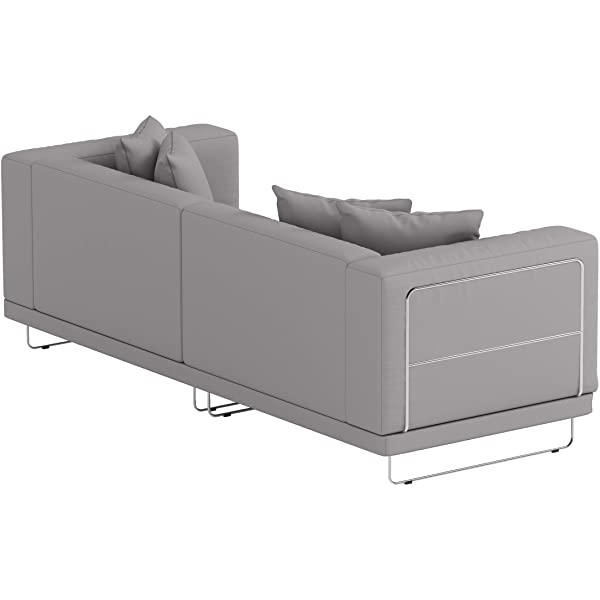 The Durable Cotton Tylosand Three Seat Sofa Cover Replacement is Custom Made Compatible for IKEA Tylosand 3 Seater Sofa Slipcover. (Light Gray)