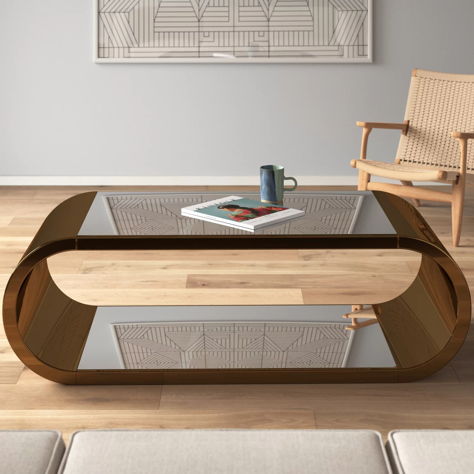 【Furniture】Jasonville Floor Shelf Coffee Table with Storage