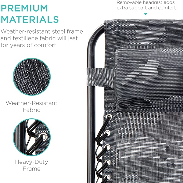 Best Choice Products Set of 2 Adjustable Steel Mesh Zero Gravity Lounge Chair Recliners w/Pillows and Cup Holder Trays - Burgundy