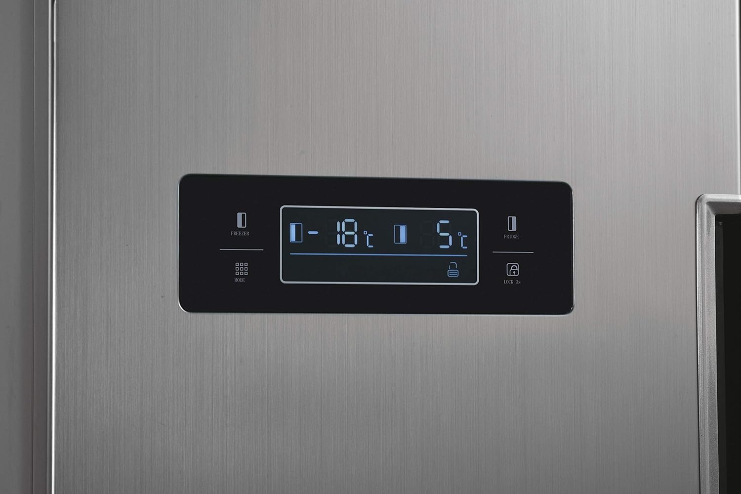 Hoover HHSBSO6174XWDK Freestanding  Fridge Freezer, Total No Frost, 521L Total Capacity, 90.2cm Wide, No Plumbing Water Dispenser, Stainless Steel [Energy Class E]