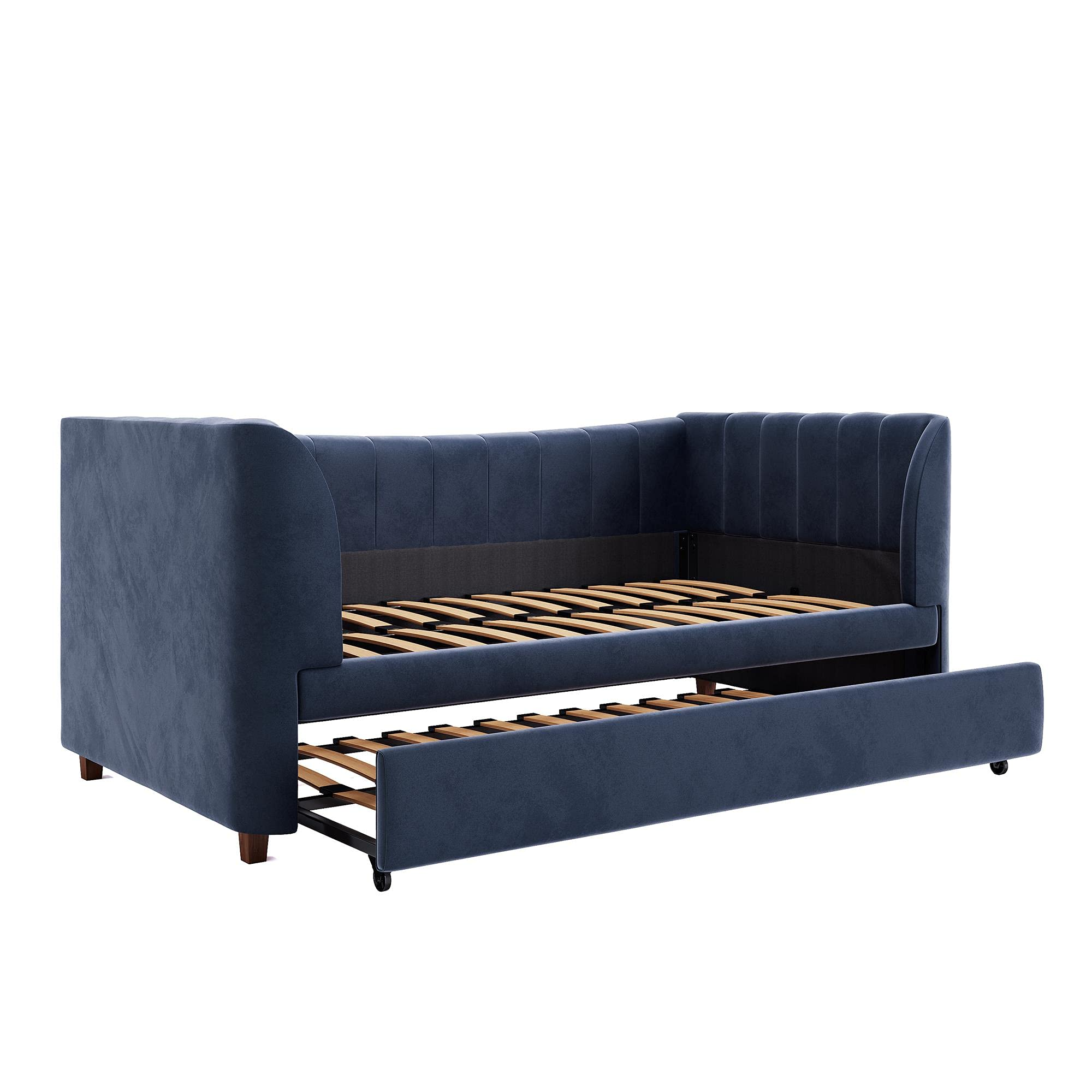 【Furniture】Valentina Upholstered Daybed with Trundle, Twin
