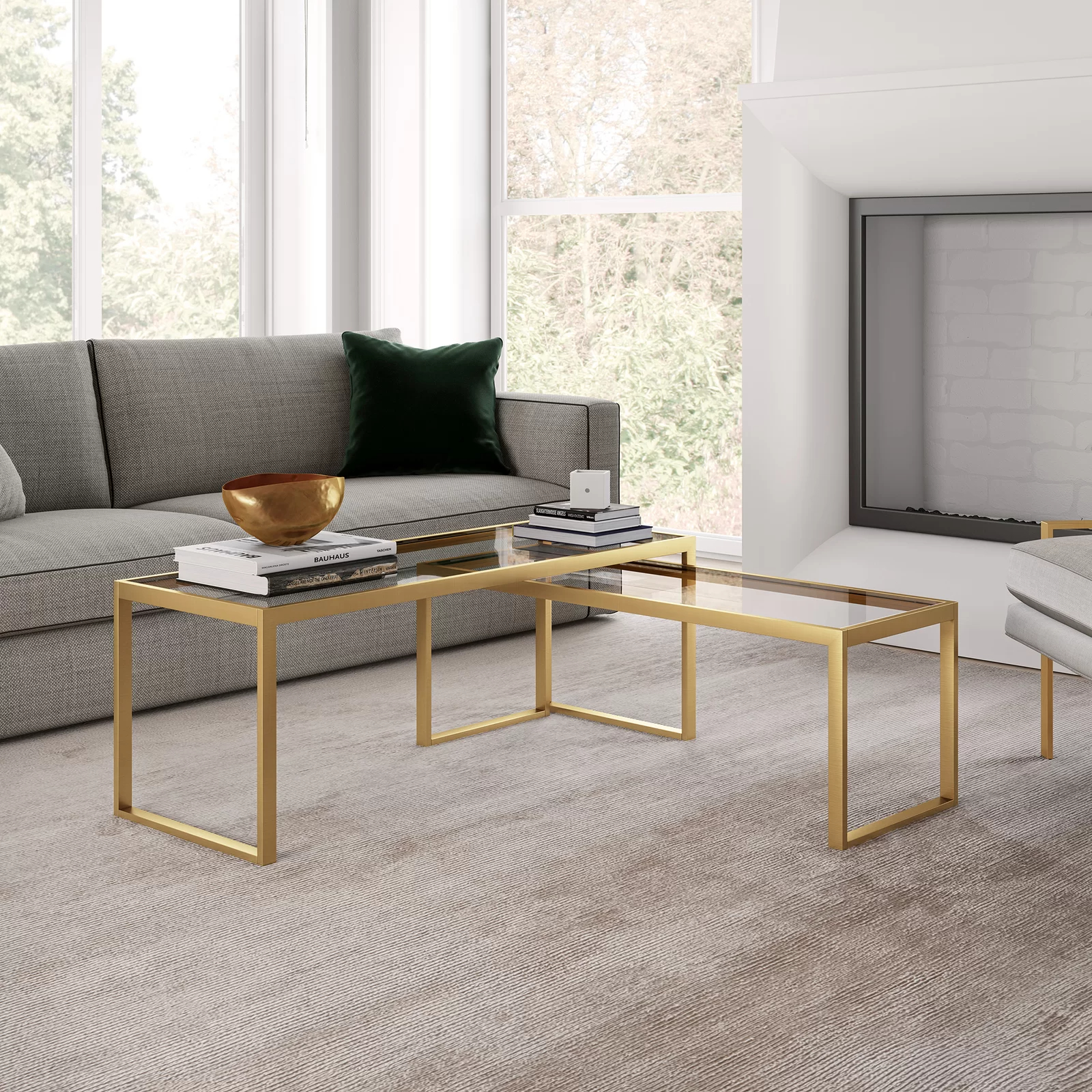 【Furniture】Ogrady Sled 2 Piece Nesting Tables