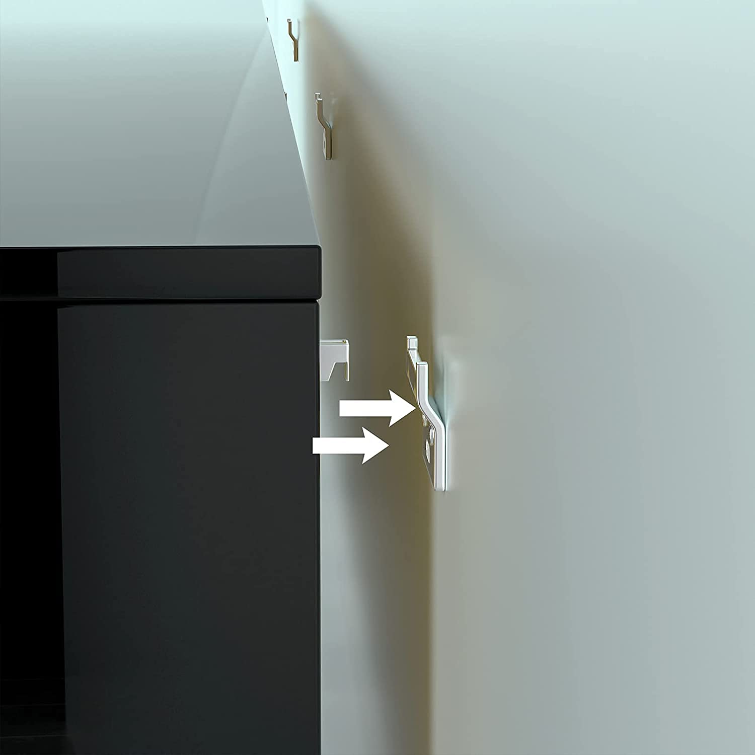 【Furniture】Floating TV Stand for TVs Up to 85 inch, 70 inch Wall Mounted Haning TV Stand with LED Lights