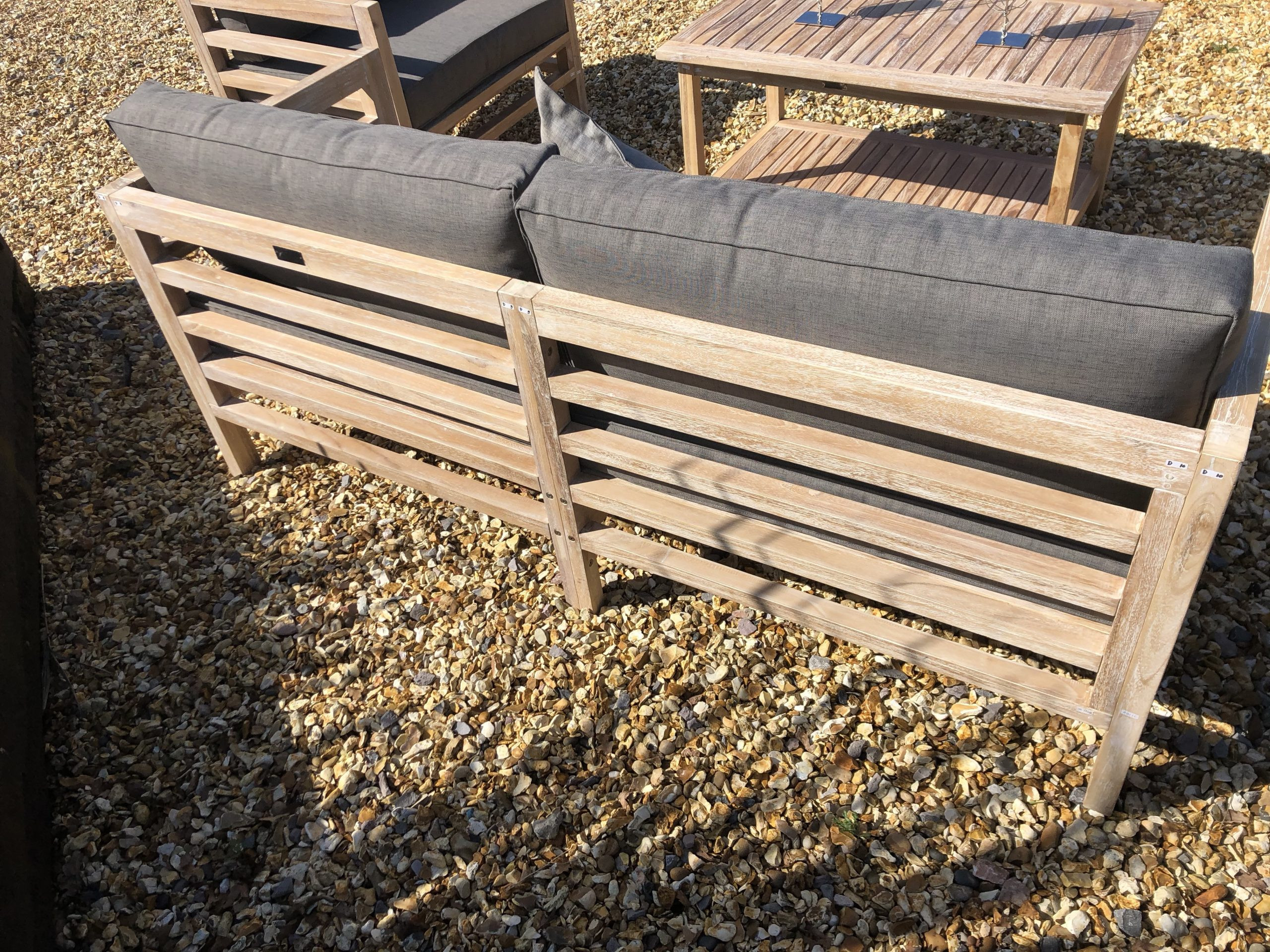 teak garden sofa set with coffee table
