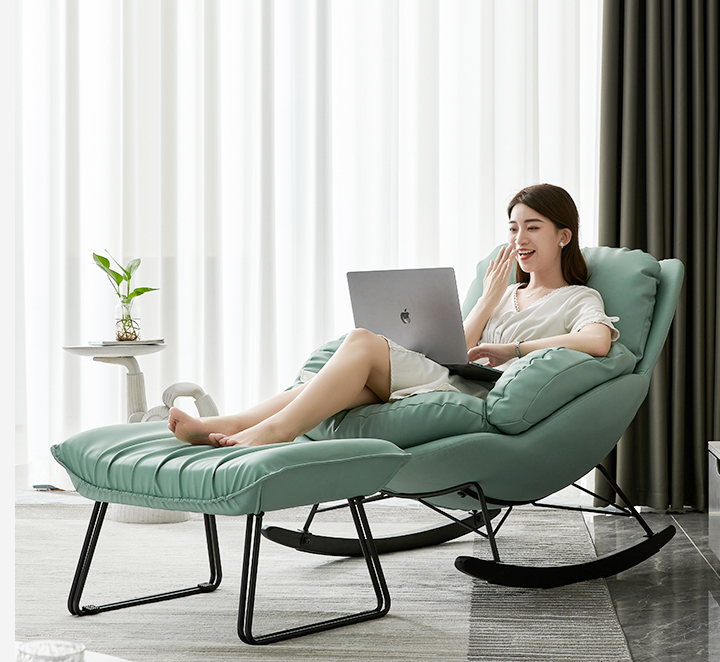 Lazy sofa rocking chair balcony home leisure living room small apartment bedroom single light luxury recliner rocking chair