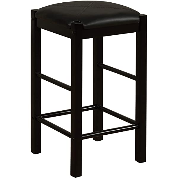 Linon Black 3 Piece Faux Marble Tavern Set