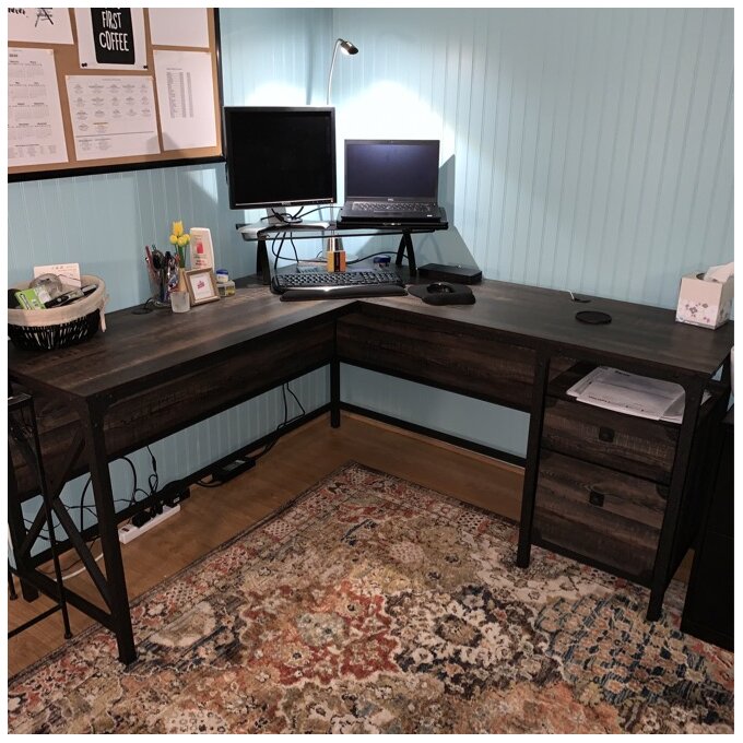 【Furniture】Hovey L-Shape Executive Desk
