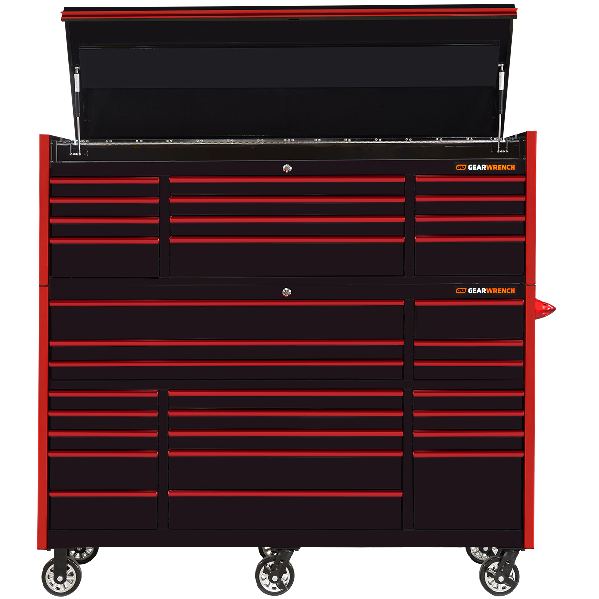 used toolboxGEARWRENCH GW Series 72 20 Drawer 25 Deep Roller Cabinet & 72 12-Drawer Top Chest