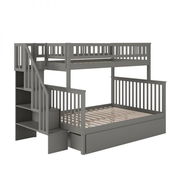 SHYANN TWIN all solid wood standard bunk bed with shelf BY THREE POSTS