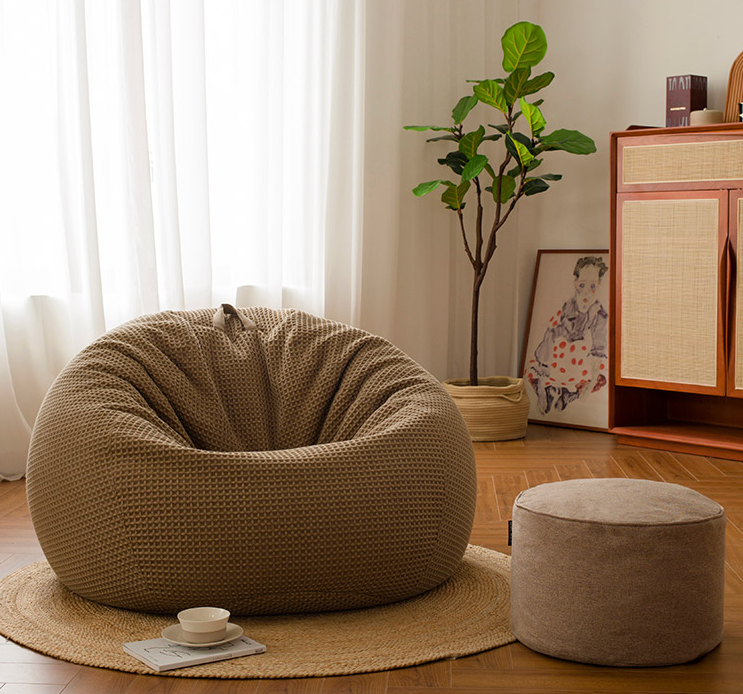 MRLAZY lazy firstsen waffle Nordic bean bag lazy sofa single small sofa chair bedroom balcony recliner seat