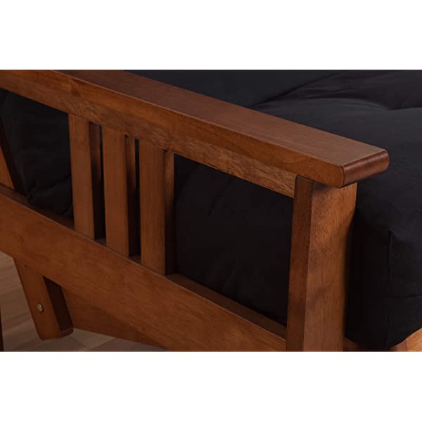 Kodiak Furniture Monterey Futon Set, No Drawers, with Barbados Base and Oregon Trail Saddle Mattress