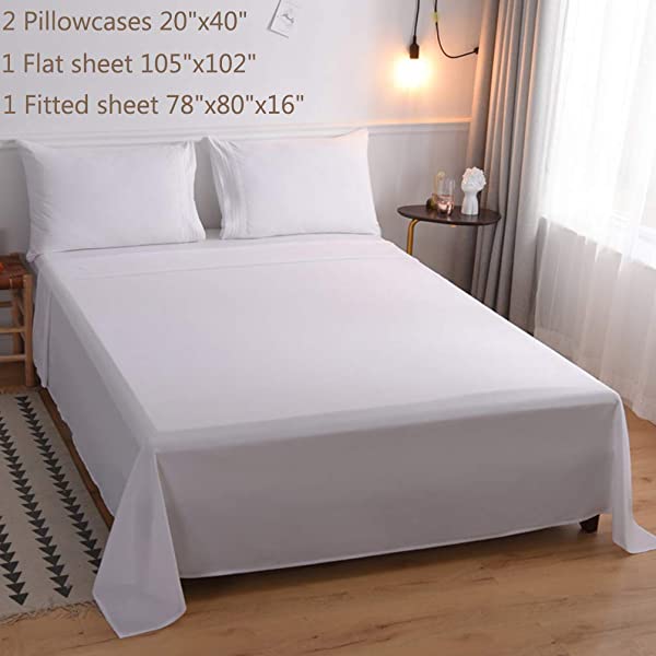 LBRO2M Bed Sheet Set Queen Size 16 Inches Deep Pocket 1800 Thread Count 100% Microfiber Sheet,Bedding Super Soft Comfortable, Cool Warm,4 Piece(Dark Grey) Dark Grey Queen