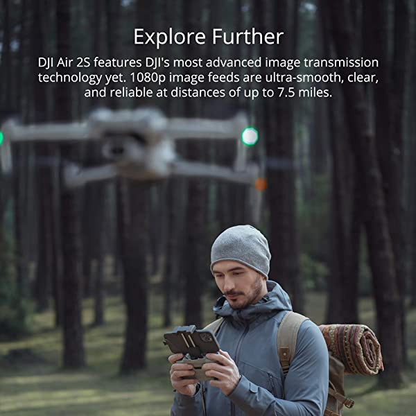 DJI Air 2S Fly More Combo with Smart Controller - Drone with 4K Camera, 5.4K Video, 1-Inch CMOS Sensor, 4 Directions of Obstacle Sensing, 31-Min Flight Time, Max 7.5-Mile Video Transmission, Gray DJI Air 2S Fly More Combo + Smart Controller