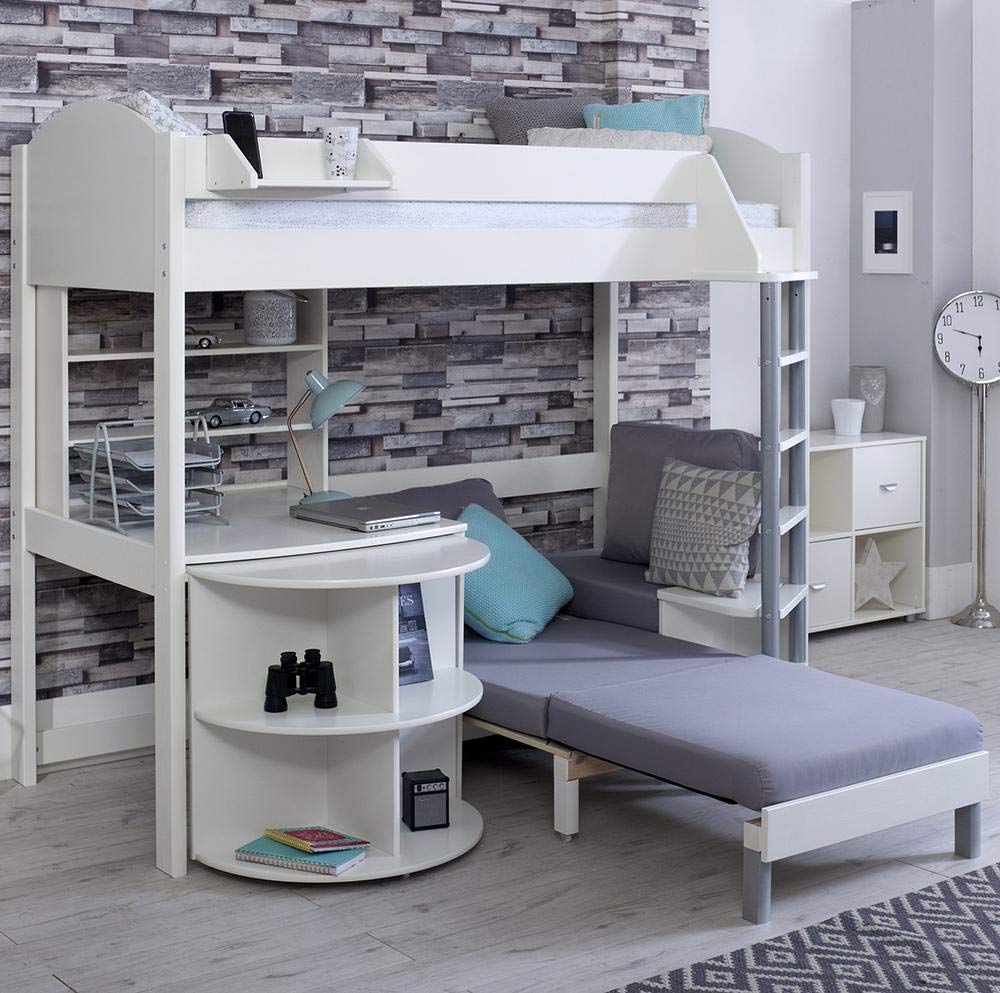 【Furniture】Noah E High Bed, Desk & Sofabed in Black