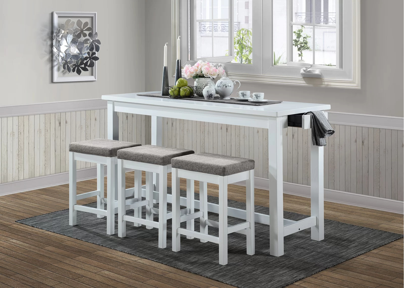 【Furniture】Haga 3 - Person Counter Height Dining Set