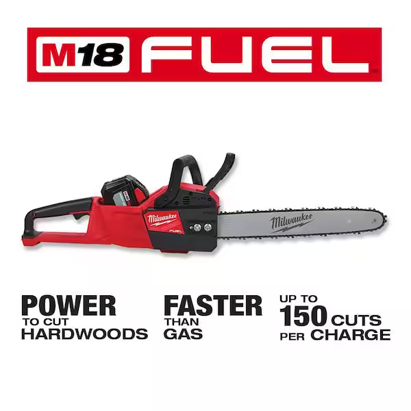 Milwaukee M18 FUEL 16 in. 18-Volt Lithium-Ion Brushless Battery Chainsaw Kit
