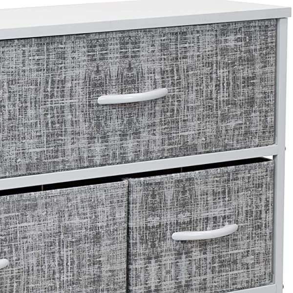 Sorbus Dresser with 8 Drawers - Furniture Storage Chest Tower Unit for Bedroom, Hallway, Closet, Office Organization - Steel Frame, Wood Top, Easy Pull Fabric Bins (Black)