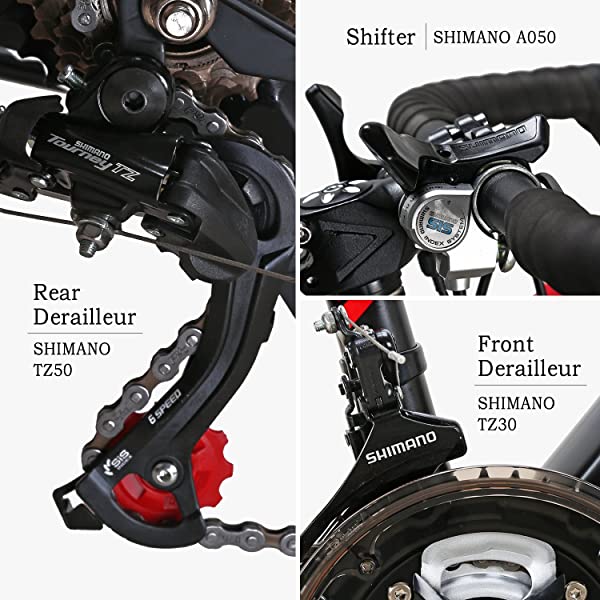 Eurobike 21 Speed Shifting System Road Bike 49/54/56 cm Frame 700C Wheel Adult Road Bicycle Black/white 30rim 54cm