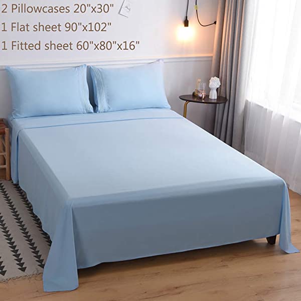 LBRO2M Bed Sheet Set Queen Size 16 Inches Deep Pocket 1800 Thread Count 100% Microfiber Sheet,Bedding Super Soft Comfortable, Cool Warm,4 Piece(Dark Grey) Dark Grey Queen