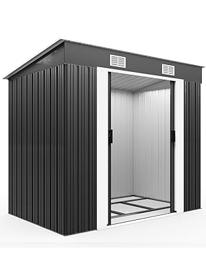 Metal Garden Tool Shed Anthracite