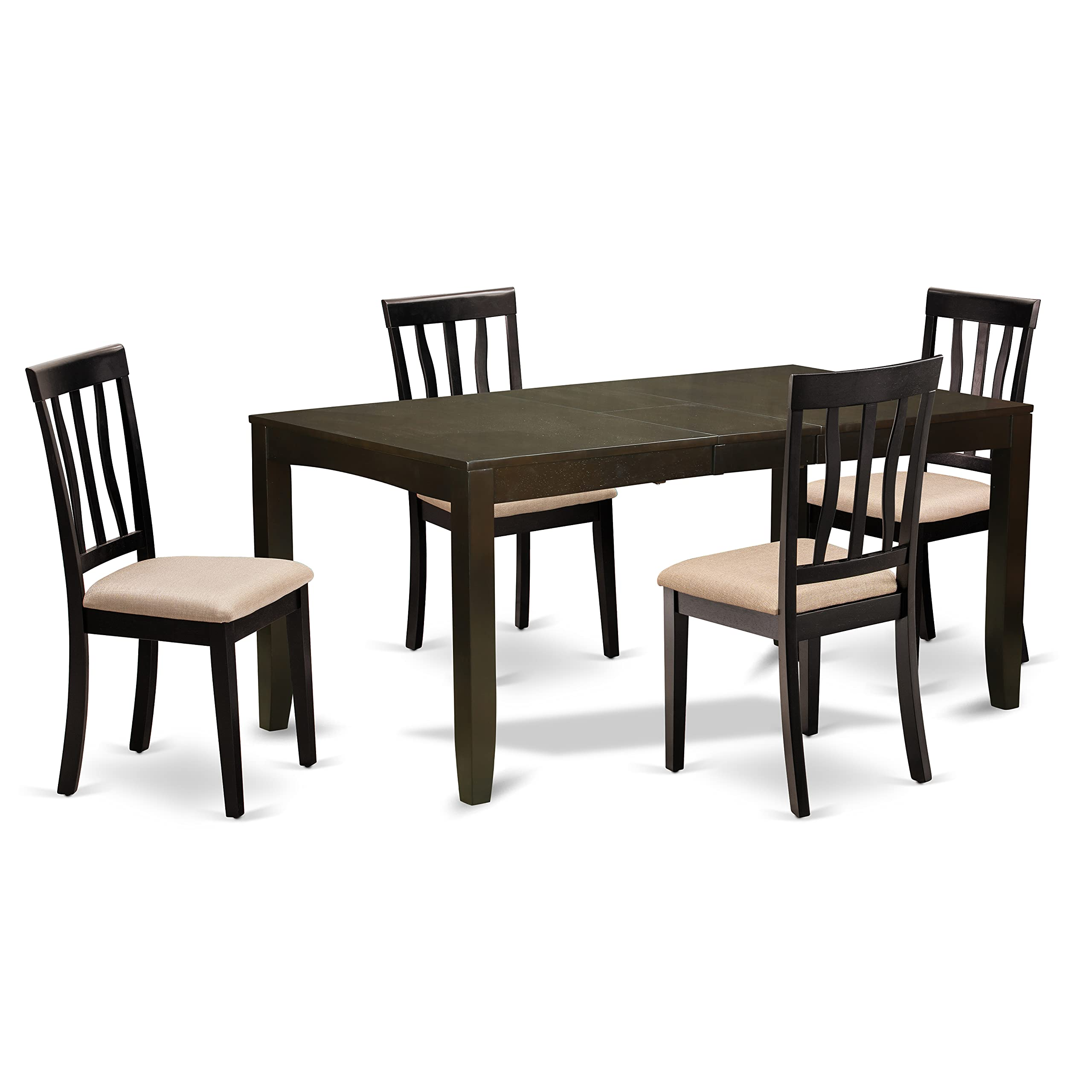 【Furniture】5-PC Kitchen Table Set - Kitchen Dining Table with Rectangular Top - 4 Dining Room Chairs