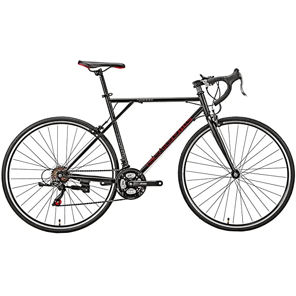 Eurobike 21 Speed Shifting System Road Bike 49/54/56 cm Frame 700C Wheel Adult Road Bicycle Black/white 30rim 54cm