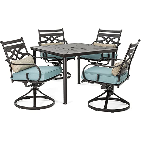 Hanover MCLRDN5PCSQSW4-CHL Montclair, Red Outdoor Furniture
