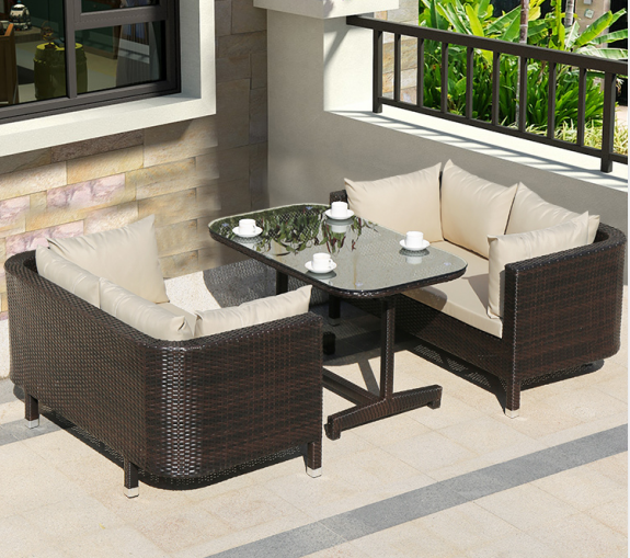 Two double chairs with cushion + table set for limited time limited sale at low price