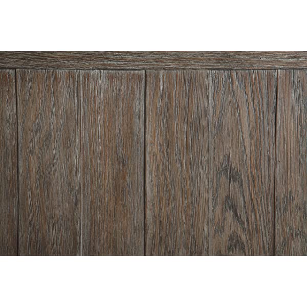 Signature Design by Ashley Tyler Creek Rustic Chair Side End Table with Pull-Out Tray & USB Ports, Brown Blackish Brown Table