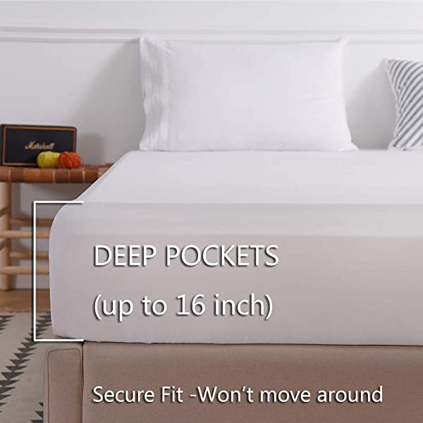 LBRO2M Bed Sheet Set Queen Size 16 Inches Deep Pocket 1800 Thread Count 100% Microfiber Sheet,Bedding Super Soft Comfortable, Cool Warm,4 Piece(Dark Grey) Dark Grey Queen