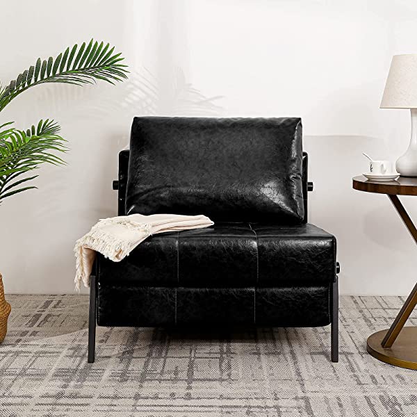 Vonanda Sofa Bed, Folding Velvet Sleeper Sofa, Modern Sleeper Chair Bed with Hidden Legs and Sturdy Frame for Small Living Space, Velvet Hunter Green
