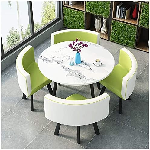 【Furniture】Kitchen Dining Table Set Round Dining Table Set for Home, Home Furniture Set 1 Table 4 Chairs