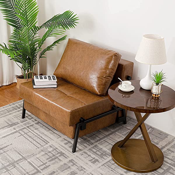 Vonanda Sofa Bed, Folding Velvet Sleeper Sofa, Modern Sleeper Chair Bed with Hidden Legs and Sturdy Frame for Small Living Space, Velvet Hunter Green