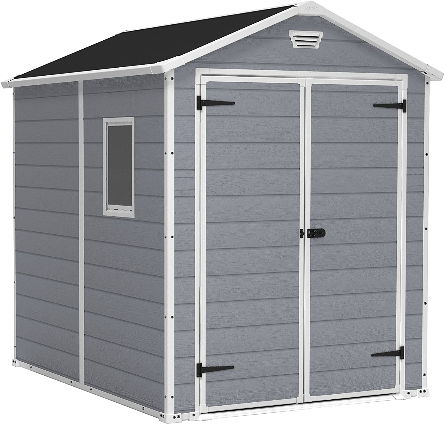 【Storage Shed】4x6 Resin Outdoor Storage Shed Kit-Perfect to Store Patio Furniture, Garden Tools Bike Accessories