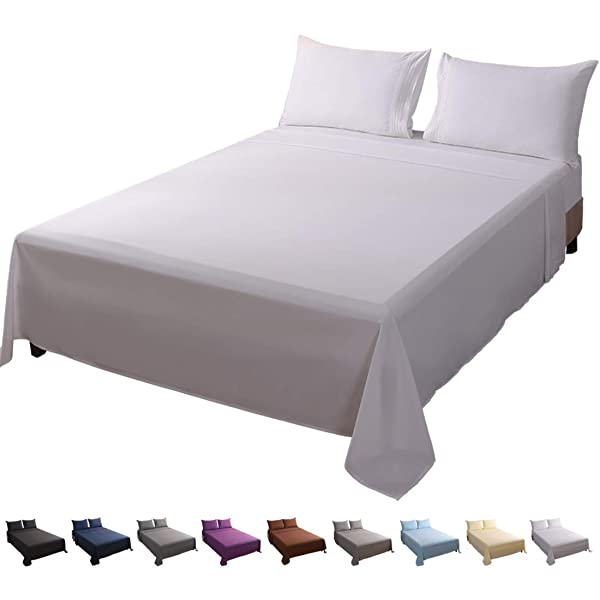 LBRO2M Bed Sheet Set Queen Size 16 Inches Deep Pocket 1800 Thread Count 100% Microfiber Sheet,Bedding Super Soft Comfortable, Cool Warm,4 Piece(Dark Grey) Dark Grey Queen