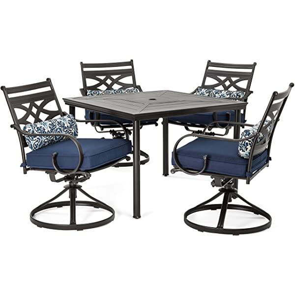 Hanover MCLRDN5PCSQSW4-CHL Montclair, Red Outdoor Furniture