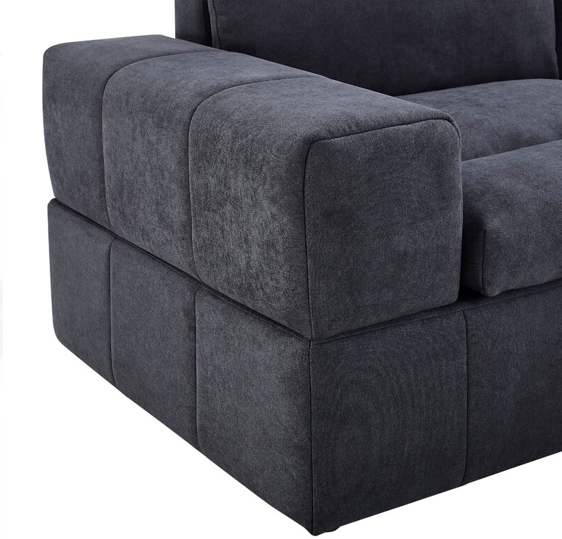 Durah 134″ Wide Reversible Modular Sectional with Ottoman