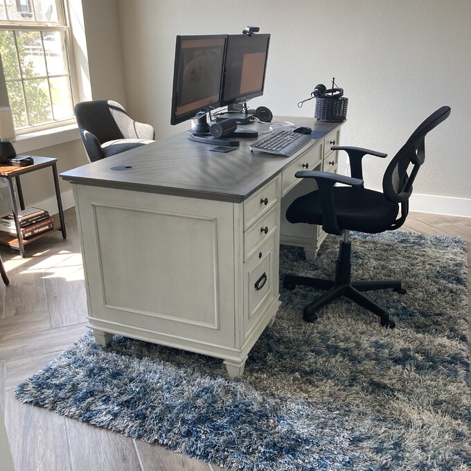 【Furniture】Sereda Configurable Rectangular Executive Desk Office Set with Hutch