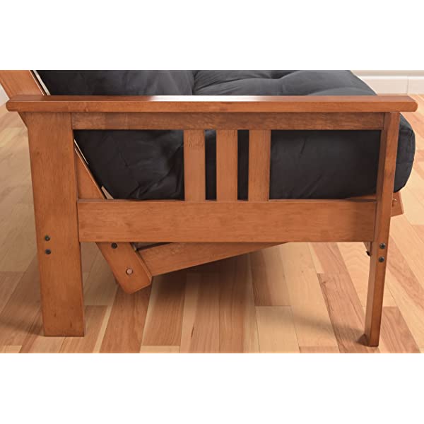 Kodiak Furniture Monterey Futon Set, No Drawers, with Barbados Base and Oregon Trail Saddle Mattress