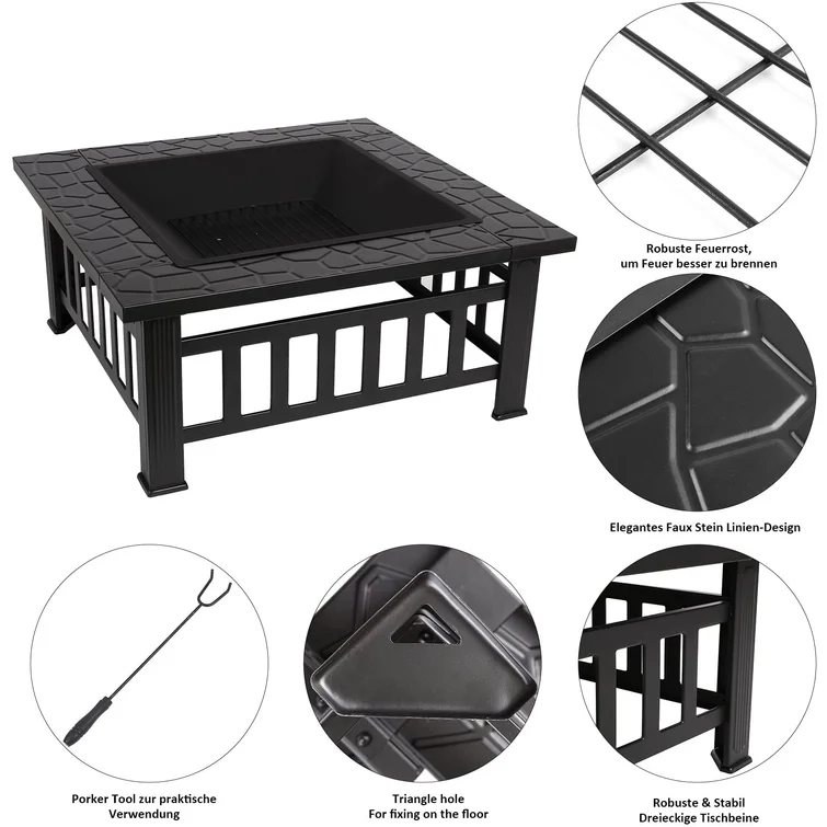 Harijan 17.3'' H x 31.9'' W Iron Outdoor Fire Pit