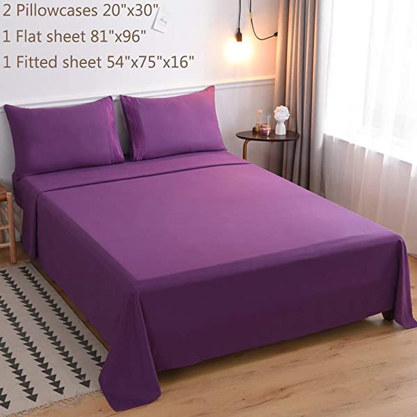LBRO2M Bed Sheet Set Queen Size 16 Inches Deep Pocket 1800 Thread Count 100% Microfiber Sheet,Bedding Super Soft Comfortable, Cool Warm,4 Piece(Dark Grey) Dark Grey Queen