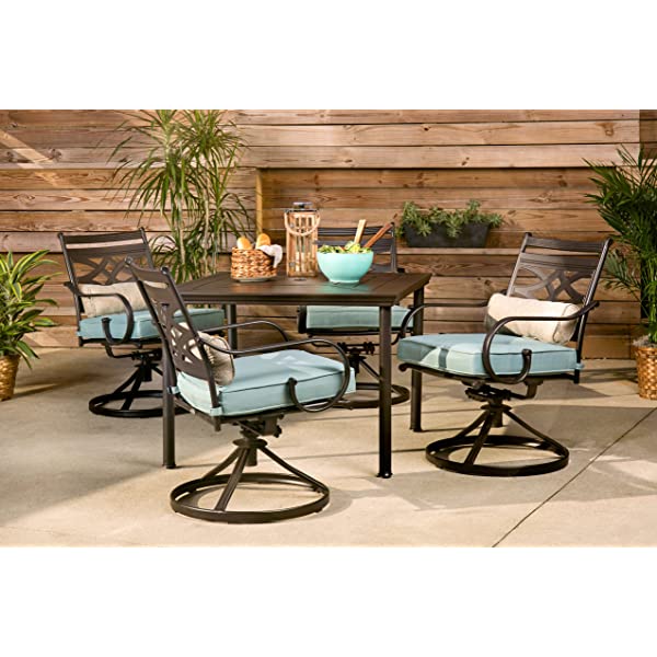 Hanover MCLRDN5PCSQSW4-CHL Montclair, Red Outdoor Furniture