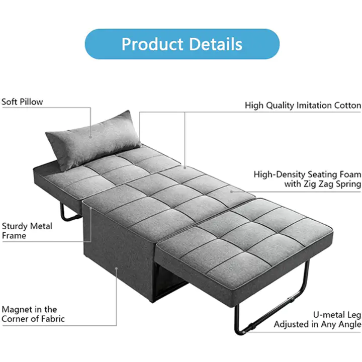 【Furniture】Vonanda Sofa Bed with Adjustable Sleeper for Small Room Apartment