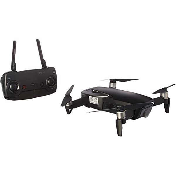 DJI Mavic Air Quadcopter with Remote Controller - Onyx Black Black Base