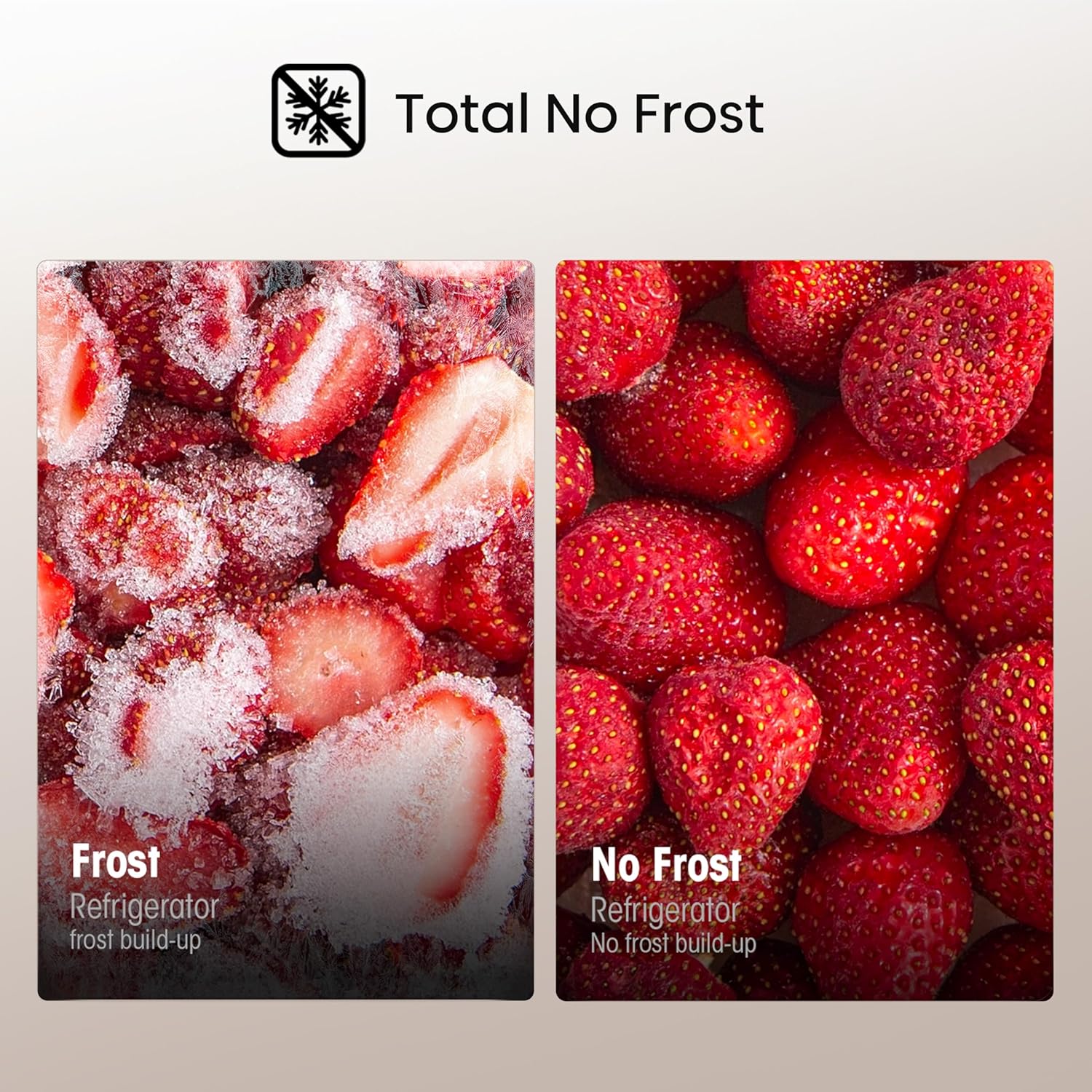 Hisense RB327N4WCE 55cm Freestanding 5050 Fridge Freezer - 251 litre capacity - Total No Frost - Non-plumbed Water Dispenser - Silver - E Rated, H182.4 x W55 x D55.6 (cm)