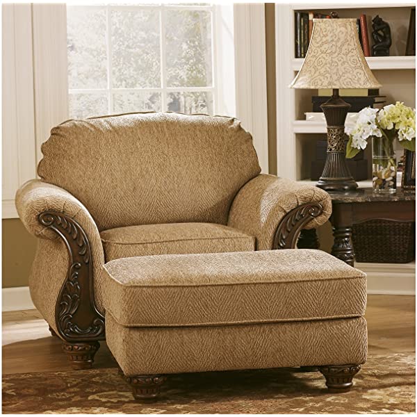 Signature Design by Ashley Leahlyn Traditional 2 Drawer Nightstand, Warm Brown, 25