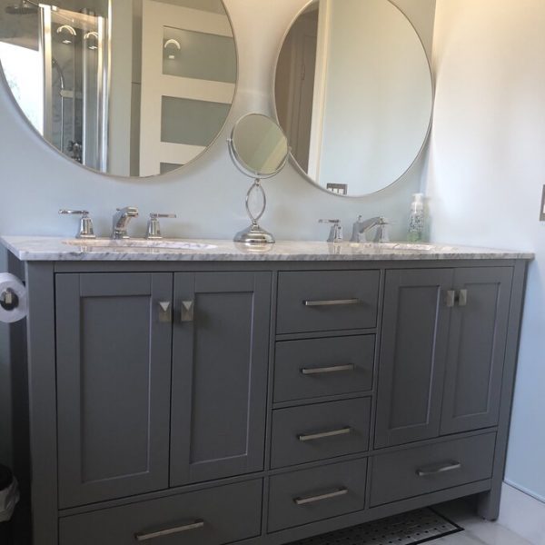 60-inch double bathroom vanity set
