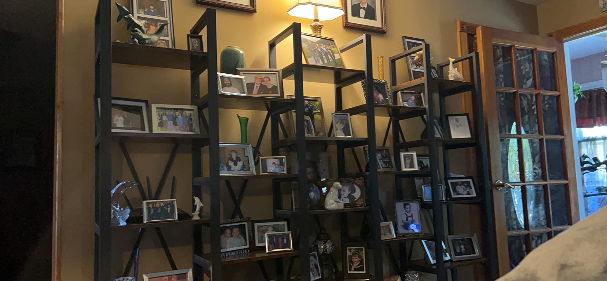 【Furniture】Rustic Super Wide 86 Inch 5 Tier Bookcase with 23 Shelves, 5-Shelf Etagere Large Open Bookshelf